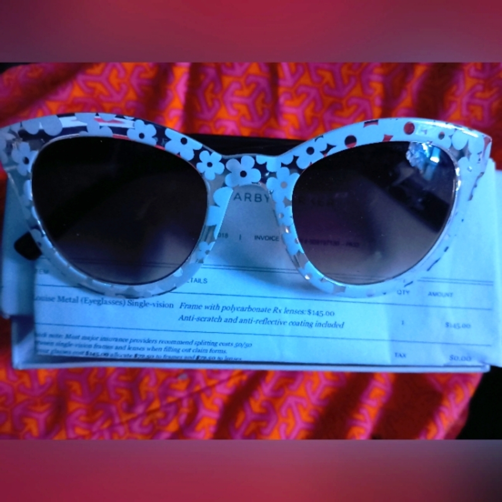 Floral White Sunglasses